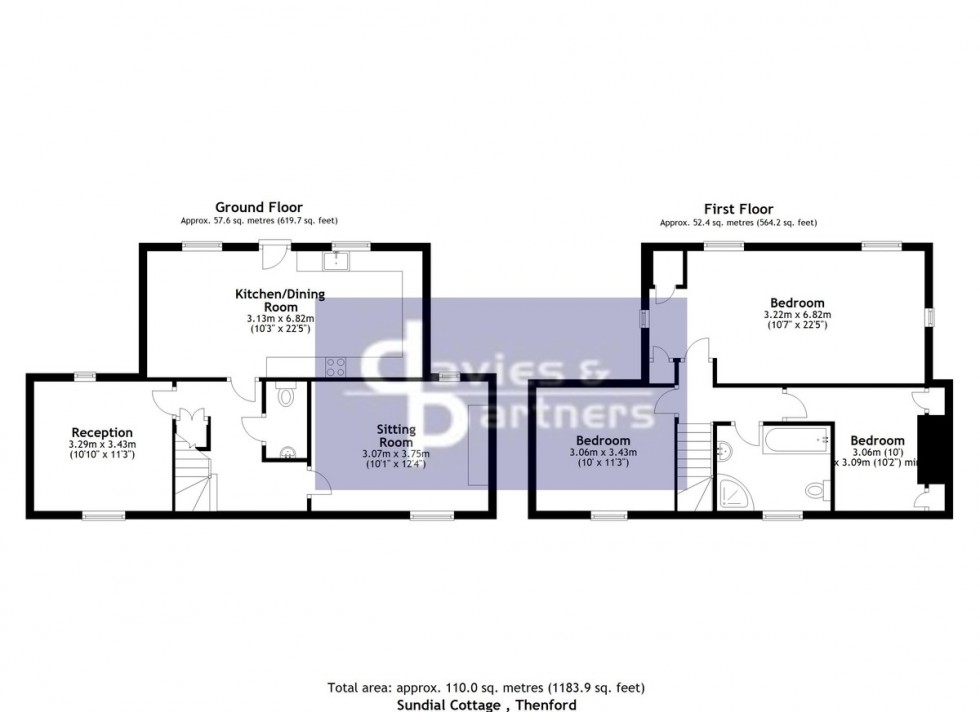Floorplan for Sundial Cottage, Thenford