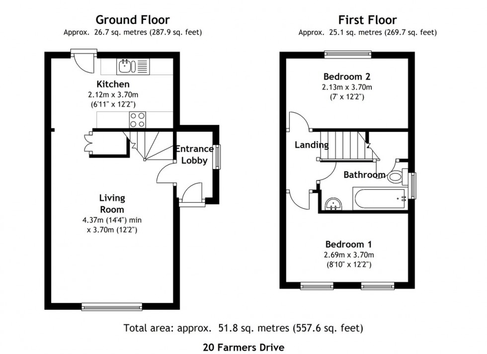 Floorplan for Farmers Drive, Brackley