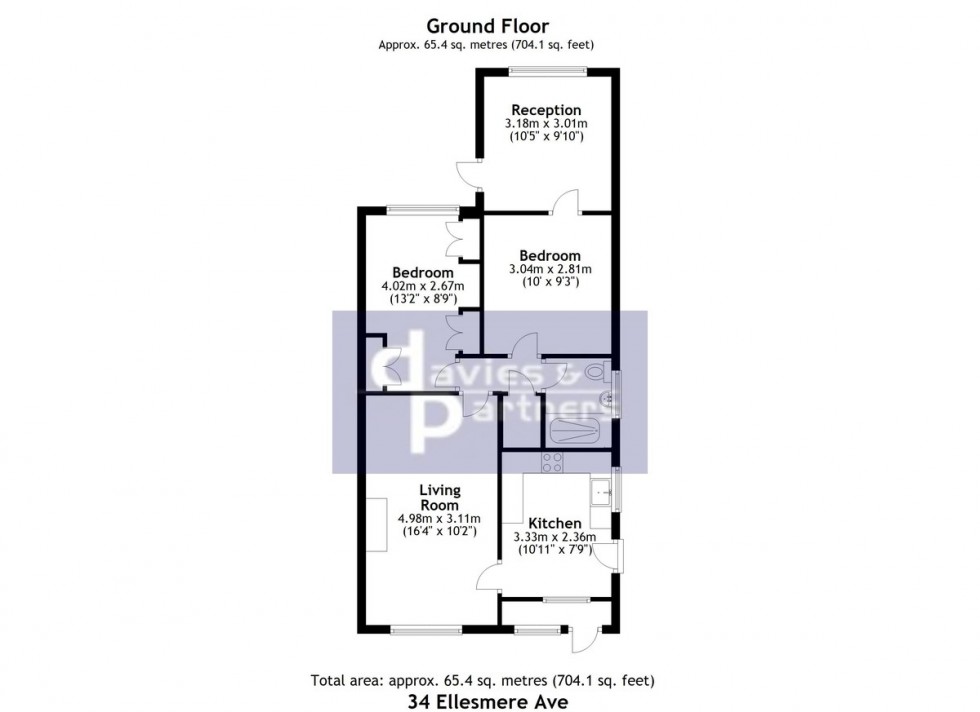 Floorplan for Ellesmere Avenue, Brackley, Northants