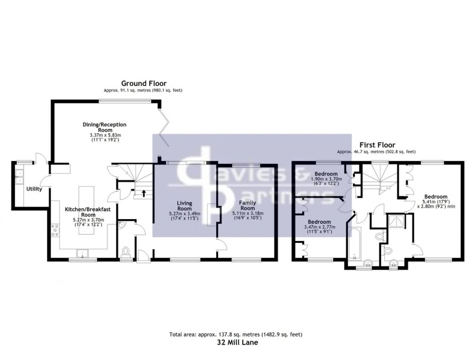 Floorplan for Mill Lane, Brackley, Northants