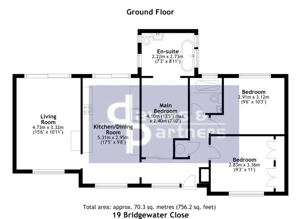 Floorplan for Bridgewater Close, Brackley, Northants