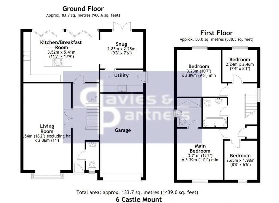 Floorplan for Castle Mount, Brackley, Northants